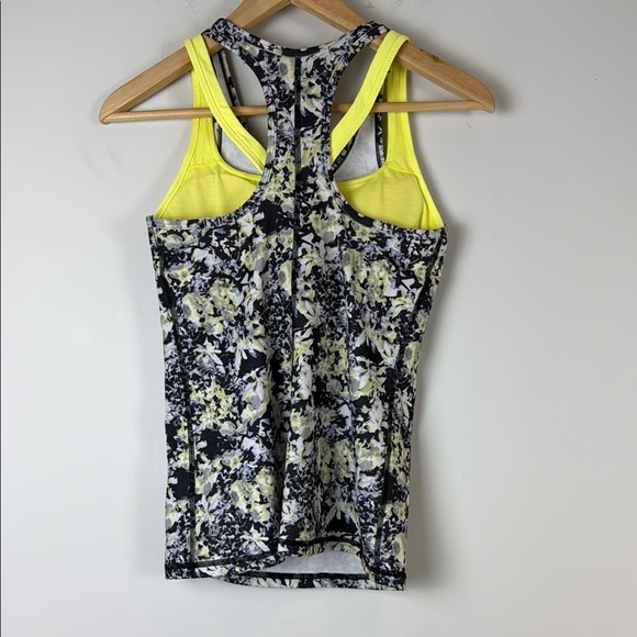 Lululemon Inspiration Tank II Crosscourt Petal Black Clarity Yellow - Picture 4 of 8
